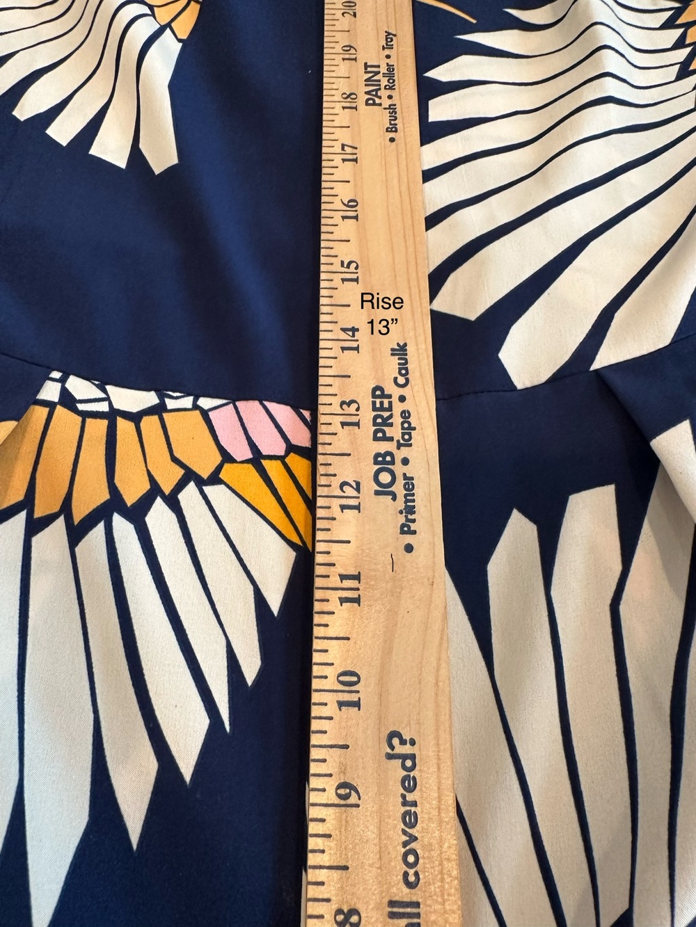 Sleeveless Navy Crane-Print Wide-Leg Jumpsuit - Picture 10 of 13